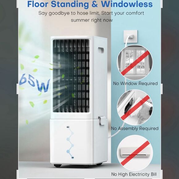 COOLECH 3-IN-1 Portable Evaporative Air Cooler with Remote Control - Picture 5 of 11